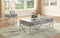 Burgo Coffee Table, Faux Marble & Chrome